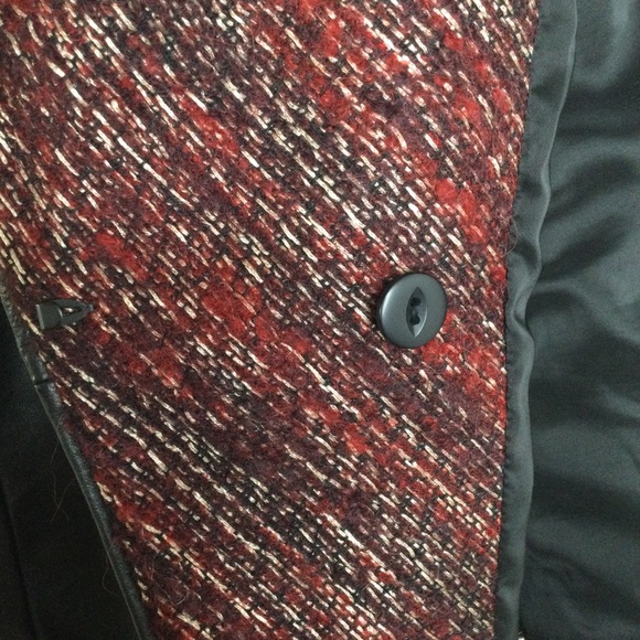 Classiques Entier Larch Tweed and Leather Coat M - Picture 6 of 9